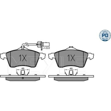 025 218 8519/PD Bremsbelagsatz, Scheibenbremse MEYLE-PD: Advanced performance and design.