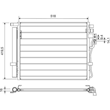 Valeo | Kondensator, Klimaanlage | 814404 Valeo | Kondensator, Klimaanlage | 814404