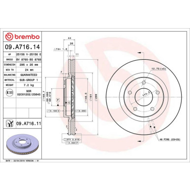 Brembo | Bremsscheibe | 09.A716.11