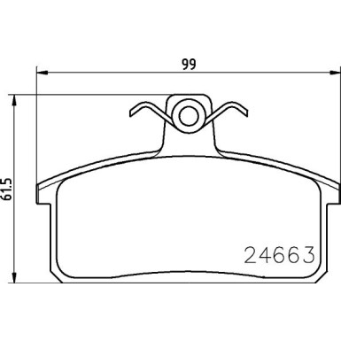 Hella | Bremsbelagsatz, Scheibenbremse | 8DB 355 013-451