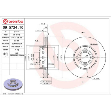 Brembo | Bremsscheibe | 09.5724.10