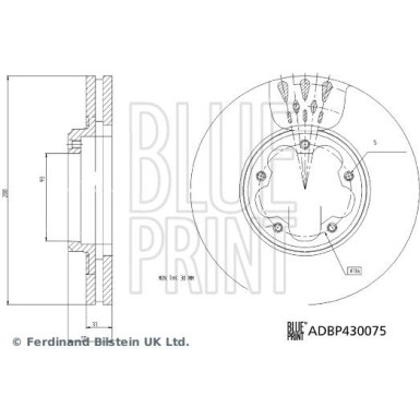 Blue Print | Bremsscheibe | ADBP430075