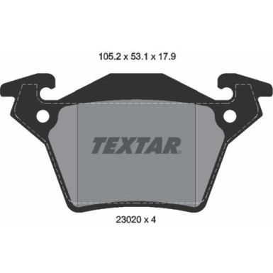 Textar Bremsbelagsatz, Scheibenbremse Q+ 2302001
