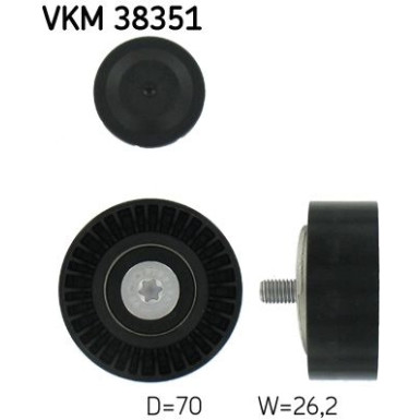 SKF | Umlenk-/Führungsrolle, Keilrippenriemen | VKM 38351