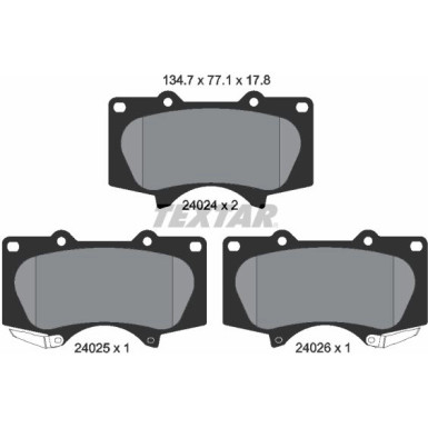 2402401 Bremsbelagsatz, Scheibenbremse