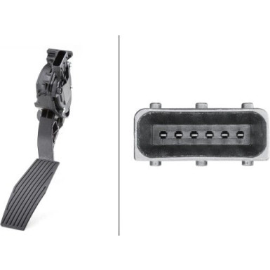 Hella | Sensor, Fahrpedalstellung | 6PV 009 765-701