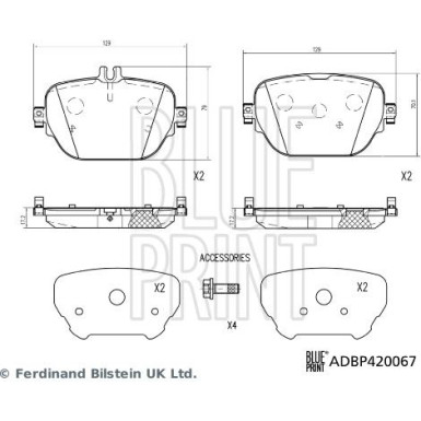 ADBP420067 Bremsbelagsatz, Scheibenbremse