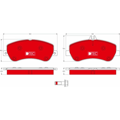 GDB1798DTE Bremsbelagsatz, Scheibenbremse DTEC COTEC