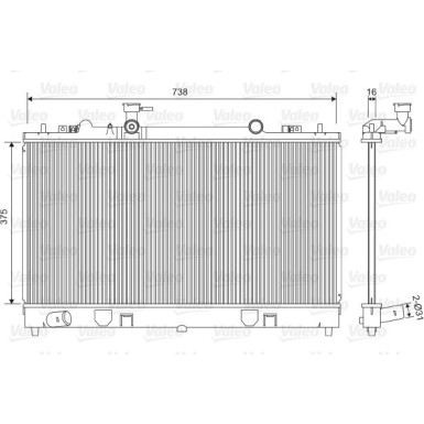 Valeo | Kühler, Motorkühlung | 734410