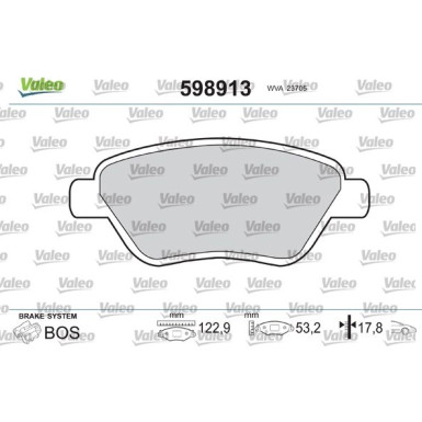 598913 Bremsbelagsatz, Scheibenbremse