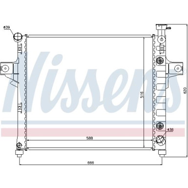 Nissens | Kühler, Motorkühlung | 61023