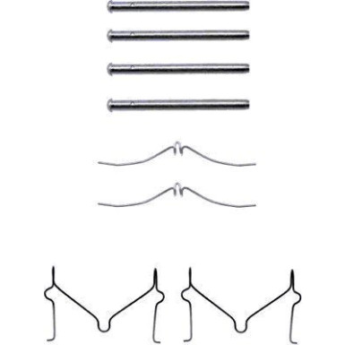 Hella | Zubehörsatz, Scheibenbremsbelag | 8DZ 355 202-331
