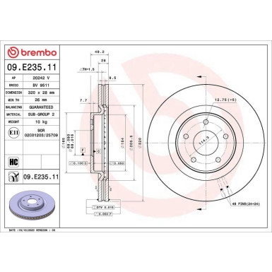 Brembo | Bremsscheibe | 09.E235.11