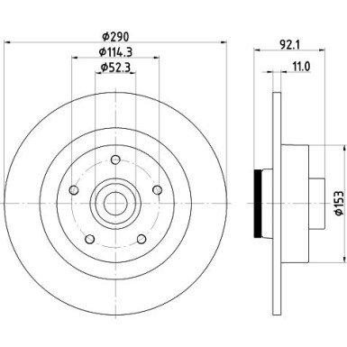 Hella | Bremsscheibe | 8DD 355 123-371