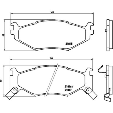 P 11 007 Bremsbelagsatz, Scheibenbremse PRIME LINE