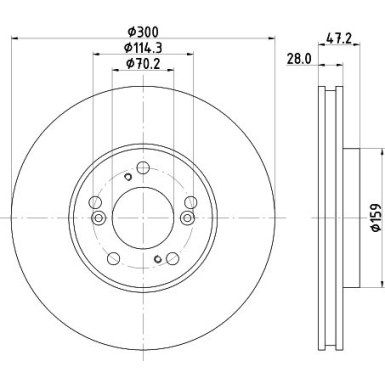 Hella | Bremsscheibe | 8DD 355 108-141