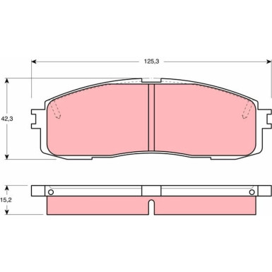 TRW | Bremsbelagsatz, Scheibenbremse | GDB872
