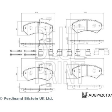 Blue Print | Bremsbelagsatz, Scheibenbremse | ADBP420107