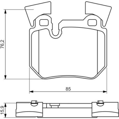 BOSCH Bremsbelagsatz, Scheibenbremse 0 986 494 421