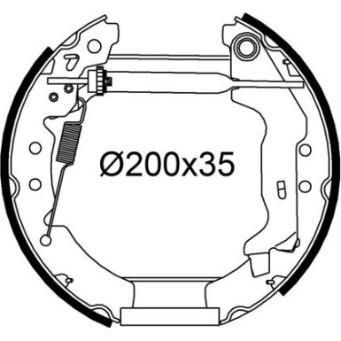 554958 Bremsbackensatz