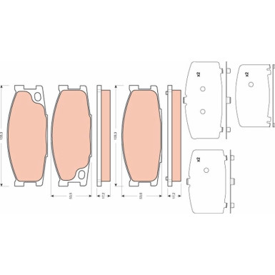 GDB3423 Bremsbelagsatz, Scheibenbremse