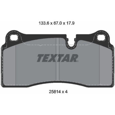 Textar Bremsbelagsatz, Scheibenbremse Q+ 2581401