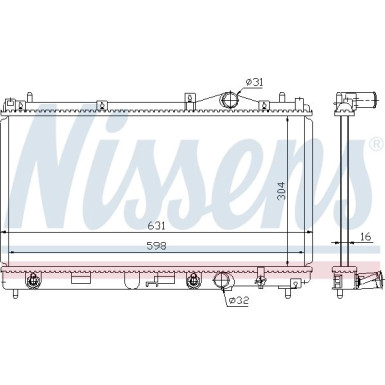 Nissens | Kühler, Motorkühlung | 609941