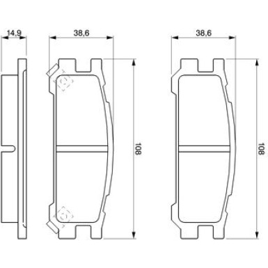 0 986 461 143 Bremsbelagsatz, Scheibenbremse