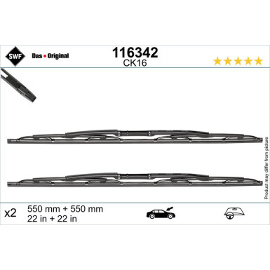 SWF Wischblatt Scheibenwischer DAS ORIGINAL SET 116342