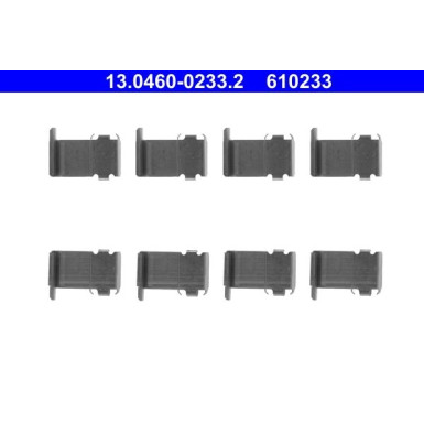 ATE | Zubehörsatz, Scheibenbremsbelag | 13.0460-0233.2