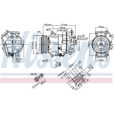 Nissens | Kompressor, Klimaanlage | 890267