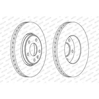 Ferodo Bremsscheibe PREMIER Coat+ disc DDF1204C-1