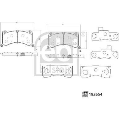 192654 Bremsbelagsatz, Scheibenbremse