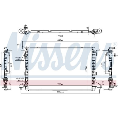 Nissens | Kühler, Motorkühlung | 606463