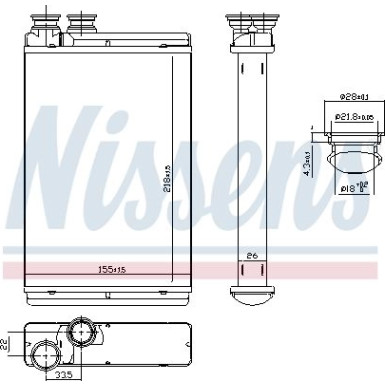 Nissens Wärmetauscher, Innenraumheizung FIRST FIT 71158 Nissens Wärmetauscher, Innenraumheizung FIRST FIT 71158