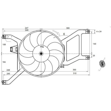 470132 Lüfter, Motorkühlung