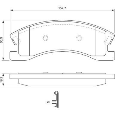 0 986 424 823 Bremsbelagsatz, Scheibenbremse