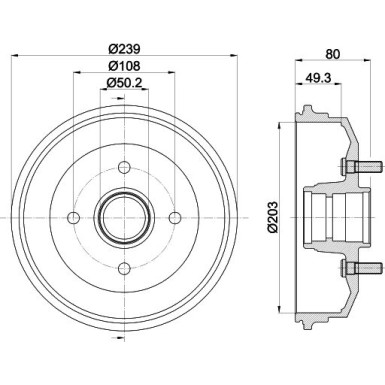 Hella | Bremstrommel | 8DT 355 301-361