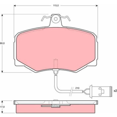 GDB421 Bremsbelagsatz, Scheibenbremse