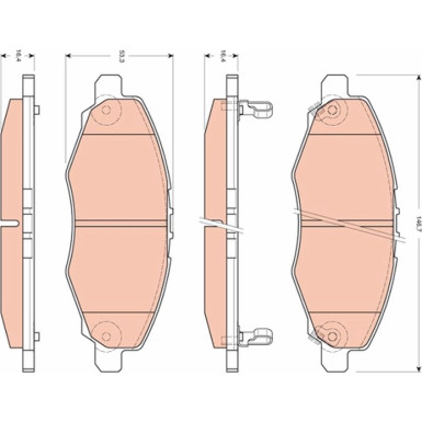 GDB3427 Bremsbelagsatz, Scheibenbremse
