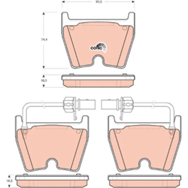 GDB1688 Bremsbelagsatz, Scheibenbremse COTEC