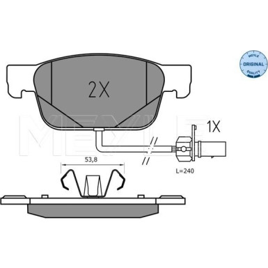 Meyle Bremsbelagsatz, Scheibenbremse MEYLE-ORIGINAL: True to OE 025 223 8317