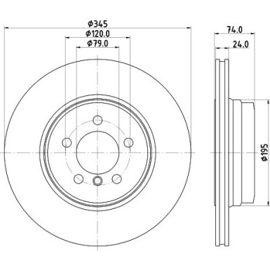 Hella | Bremsscheibe | 8DD 355 122-251