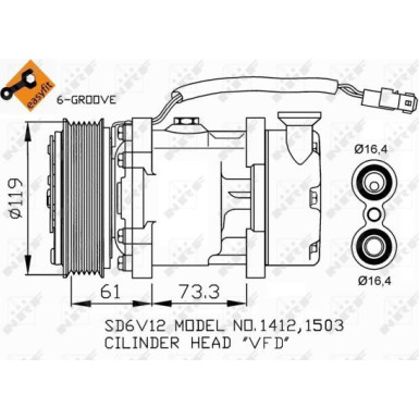 NRF Kompressor, Klimaanlage EASY FIT 32275