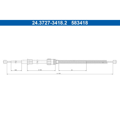 24.3727-3418.2 Seilzug, Feststellbremse 24.3727-3418.2 Seilzug, Feststellbremse