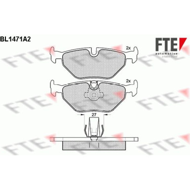 FTE | Bremsbelagsatz, Scheibenbremse | 9010199