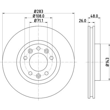 Hella | Bremsscheibe | 8DD 355 120-411