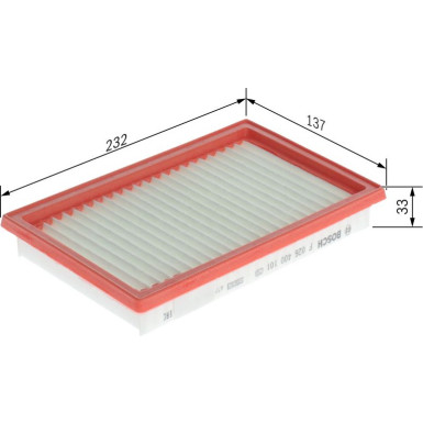 BOSCH F 026 400 101 Luftfilter