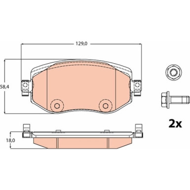 GDB2175 Bremsbelagsatz, Scheibenbremse