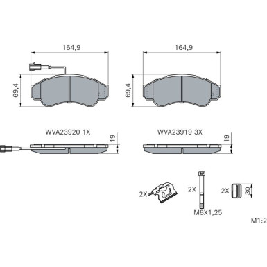 0 986 424 769 Bremsbelagsatz, Scheibenbremse